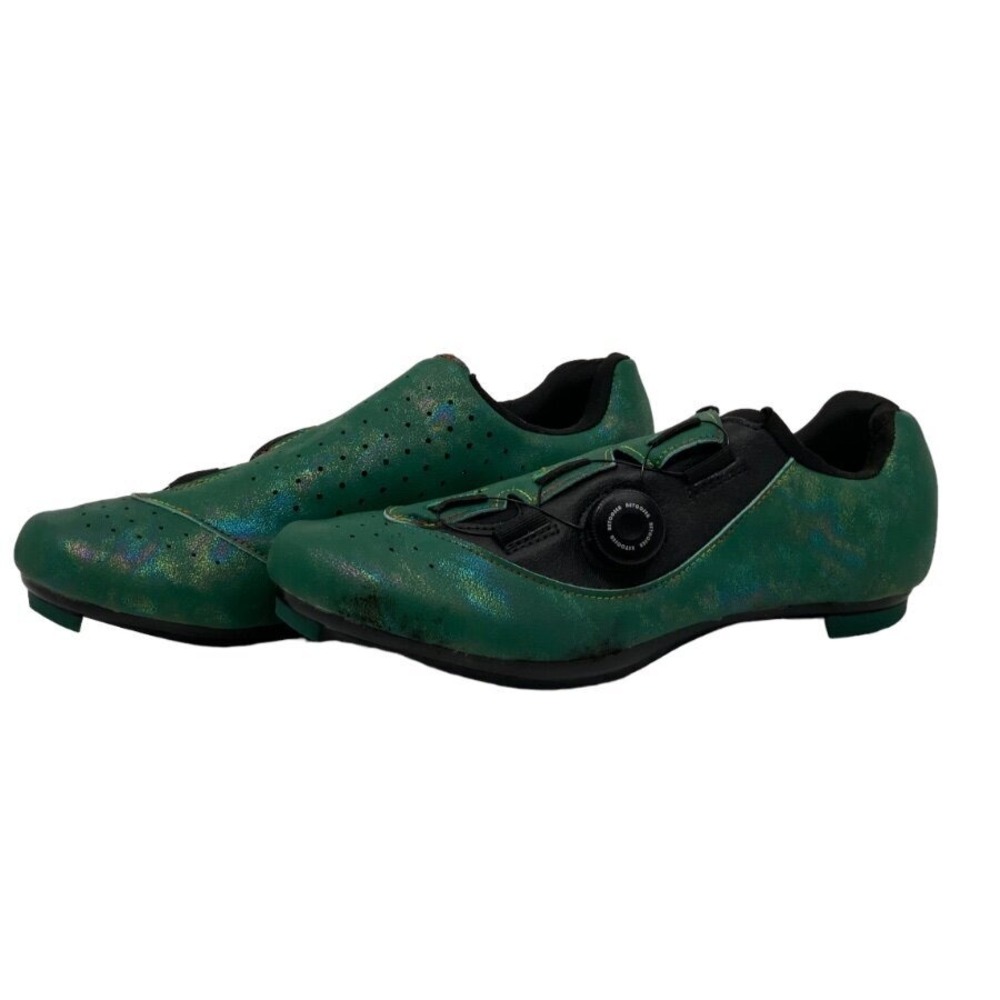DWZRG Betoosen Mens Road Cycling Shoes Indoor/Outdoor Green/Black Iridescent 8 M - Picture 7 of 9